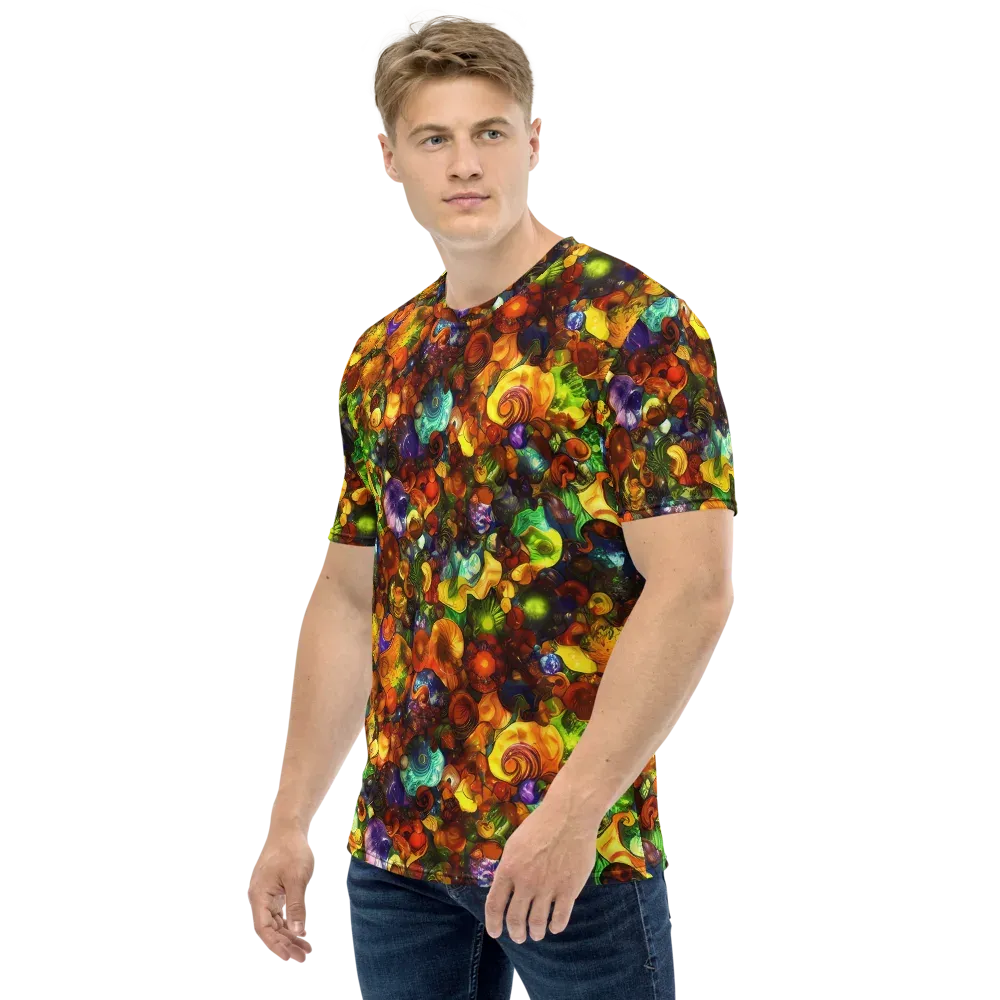Spirals of Splendor on Men's Crew Neck T-Shirt — Left