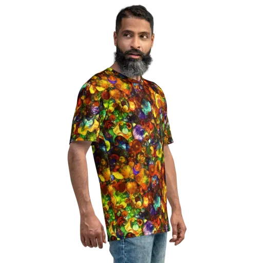 Spirals of Splendor on a Men's Crew Neck T-Shirt