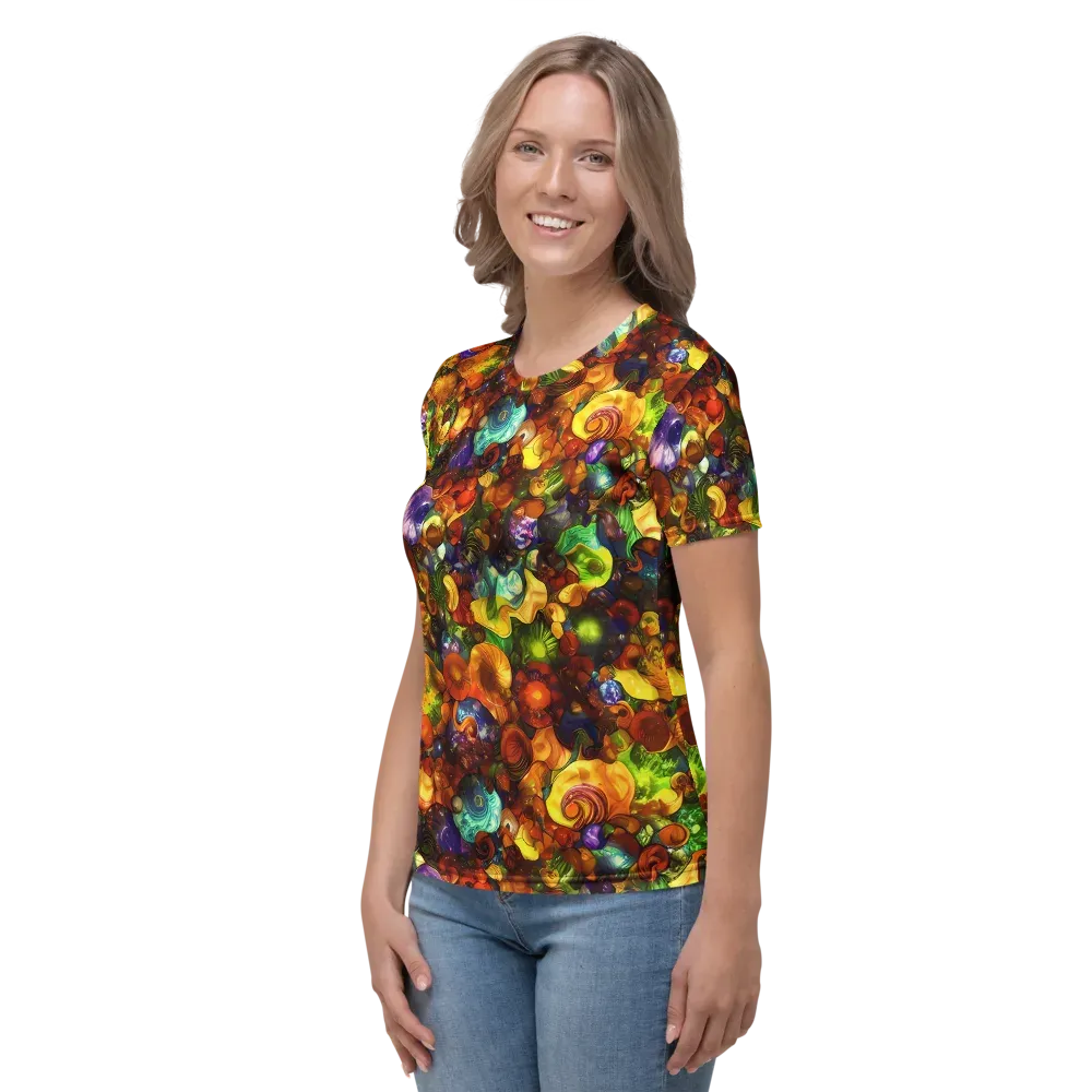 Spirals of Splendor on Women's Crew Neck T-Shirt — Left