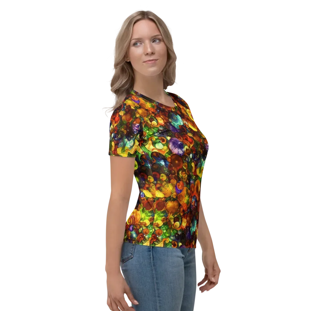 Spirals of Splendor on Women's Crew Neck T-Shirt — Right