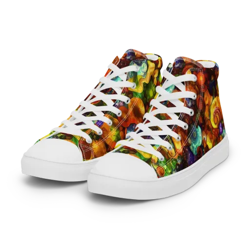 Spirals of Splendor on a Women's High Top Canvas Shoes