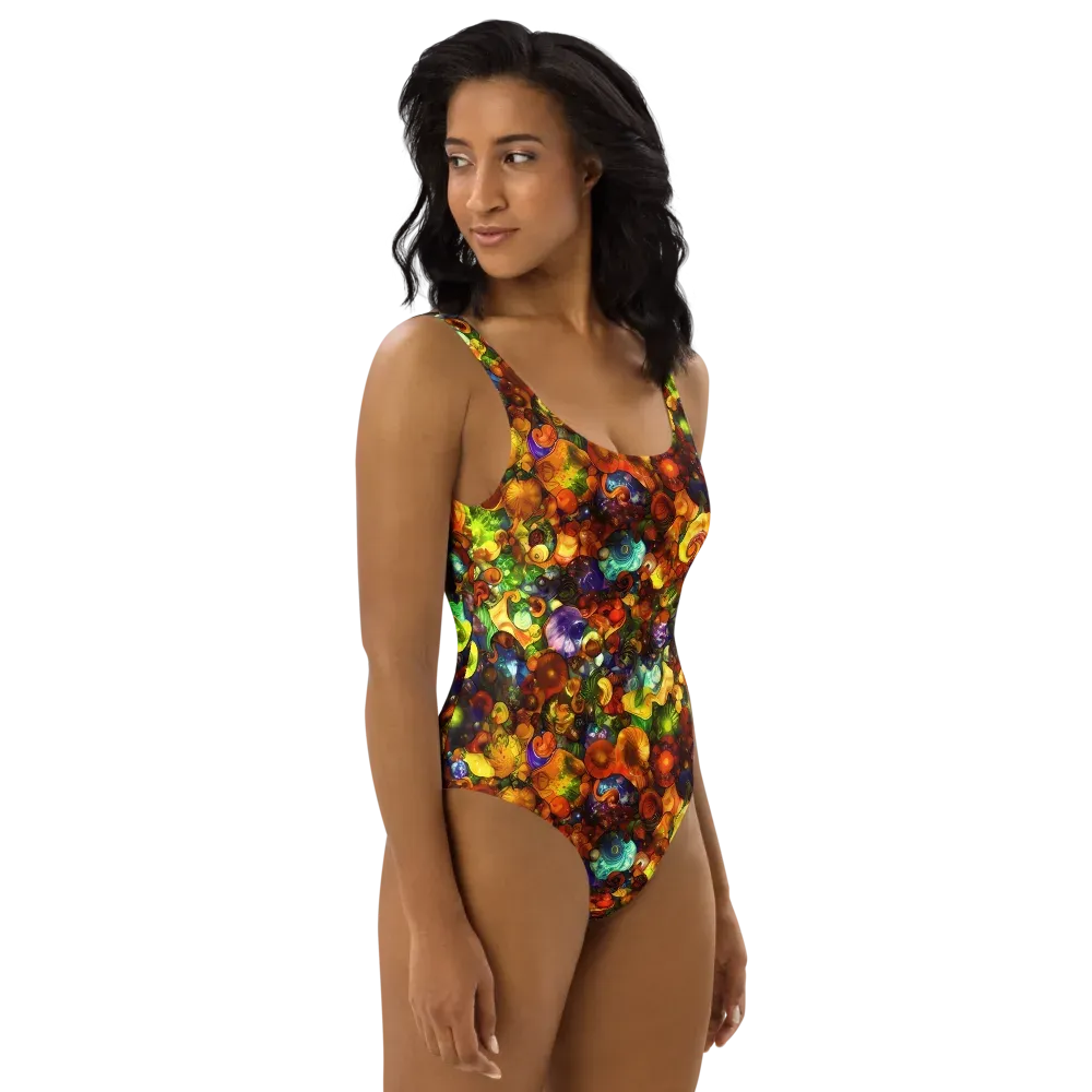 Spirals of Splendor on One-Piece Swimsuit — Right