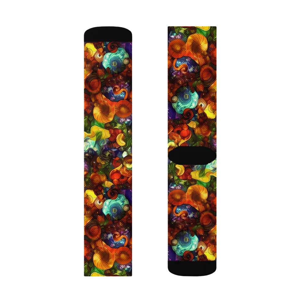 Spirals of Splendor on Socks — Left Sock