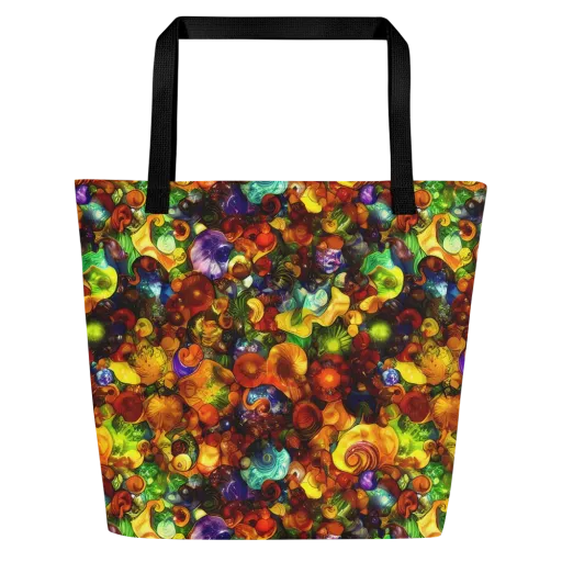 Spirals of Splendor on a Large Tote Bag W/ Pocket
