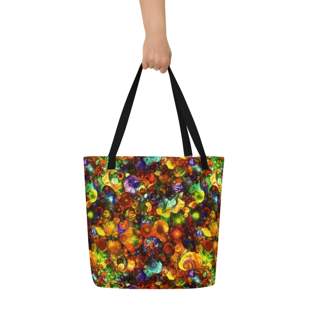 Spirals of Splendor on Large Tote Bag W/ Pocket — Front
