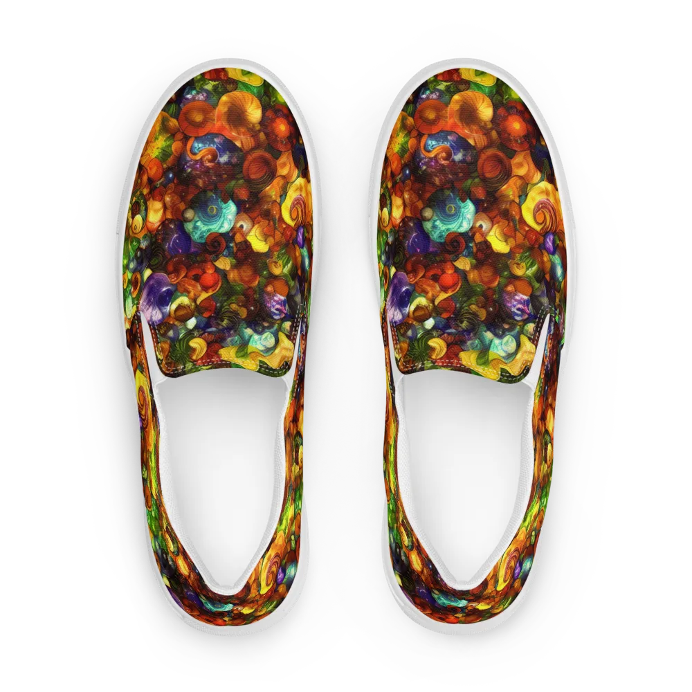 Spirals of Splendor on Women's Slip-On Canvas Shoes — Front