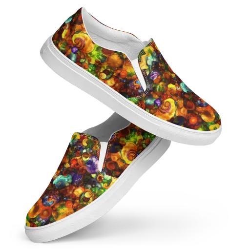 Spirals of Splendor on a Women's Slip-On Canvas Shoes