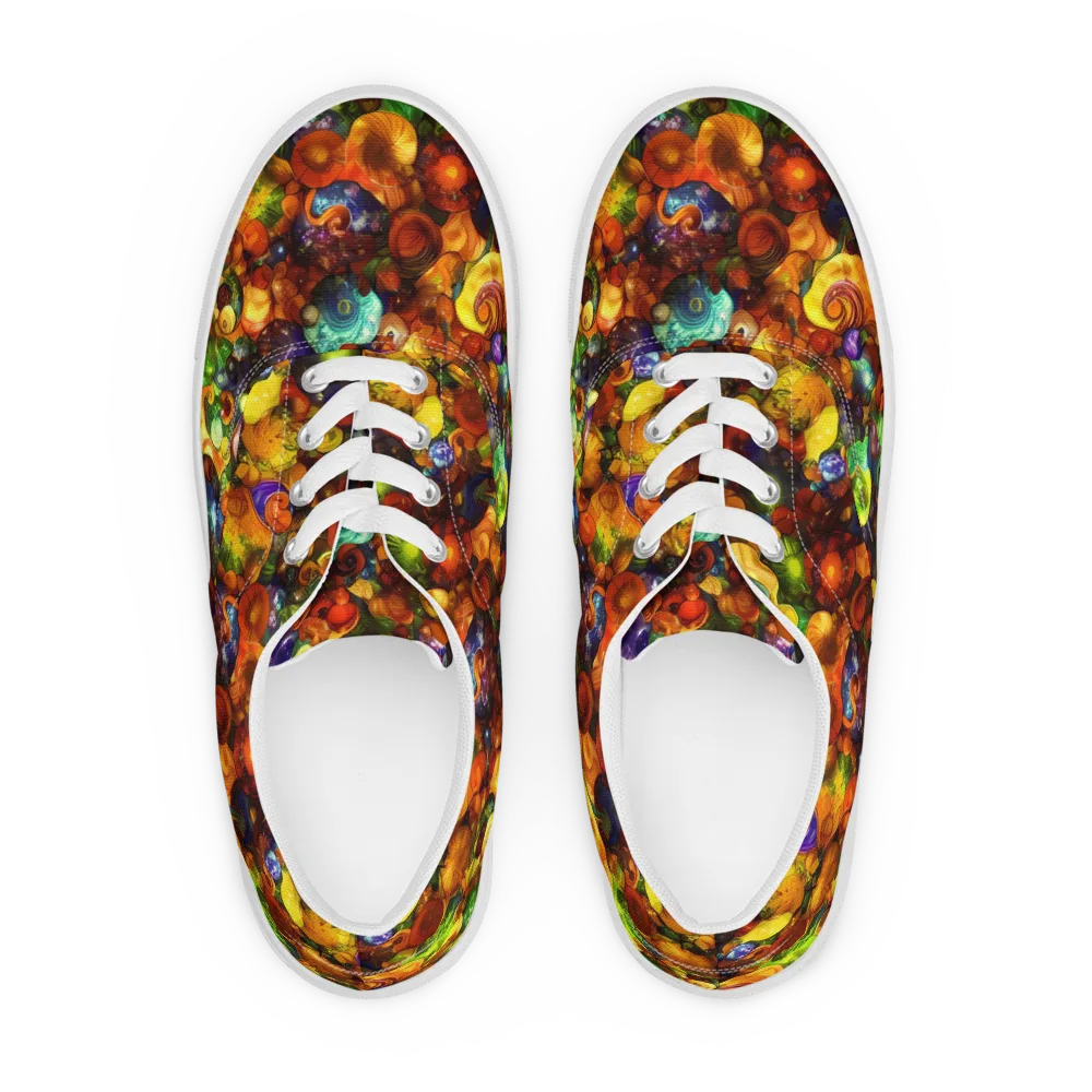 Spirals of Splendor on Men's Lace-Up Canvas Shoes — Front