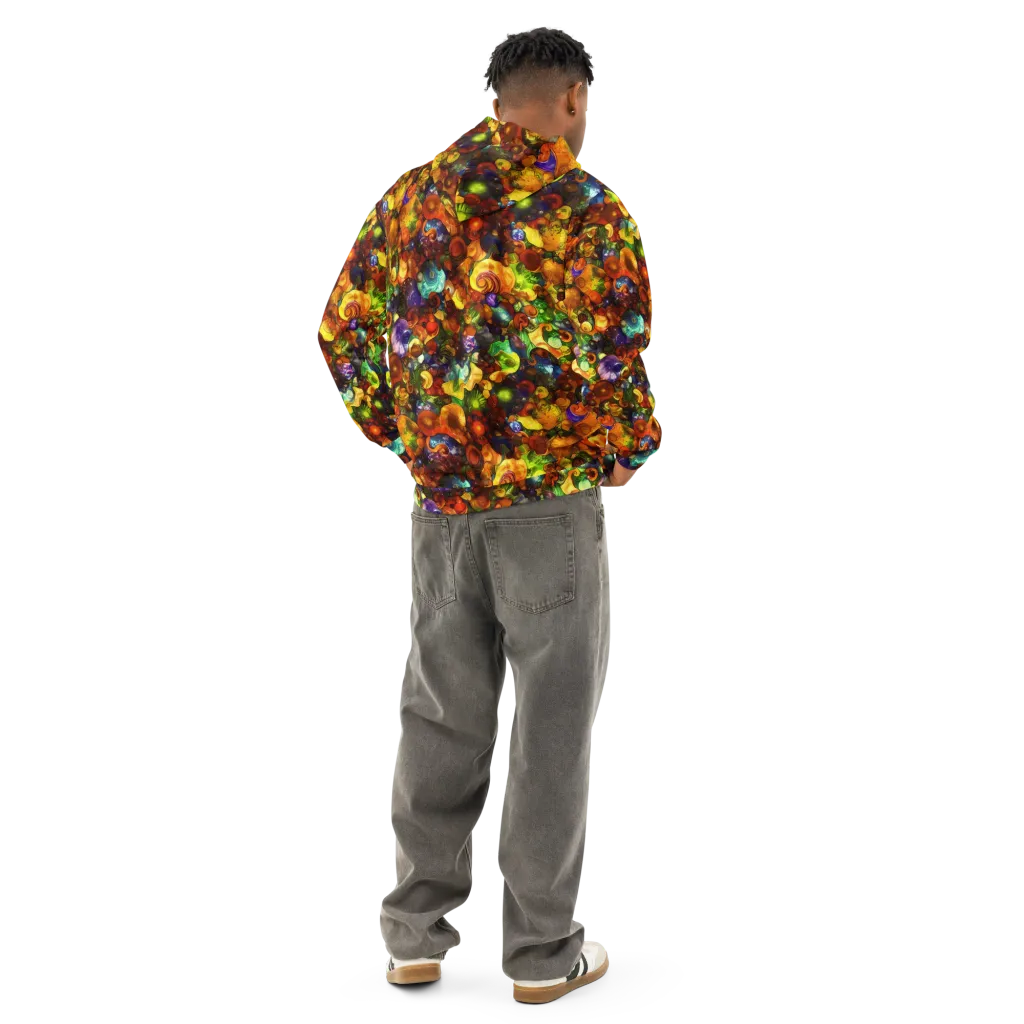 Spirals of Splendor on Cotton Hoodie — Back
