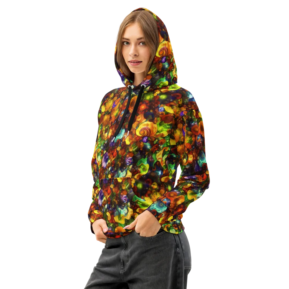 Spirals of Splendor on Cotton Hoodie — Left Front
