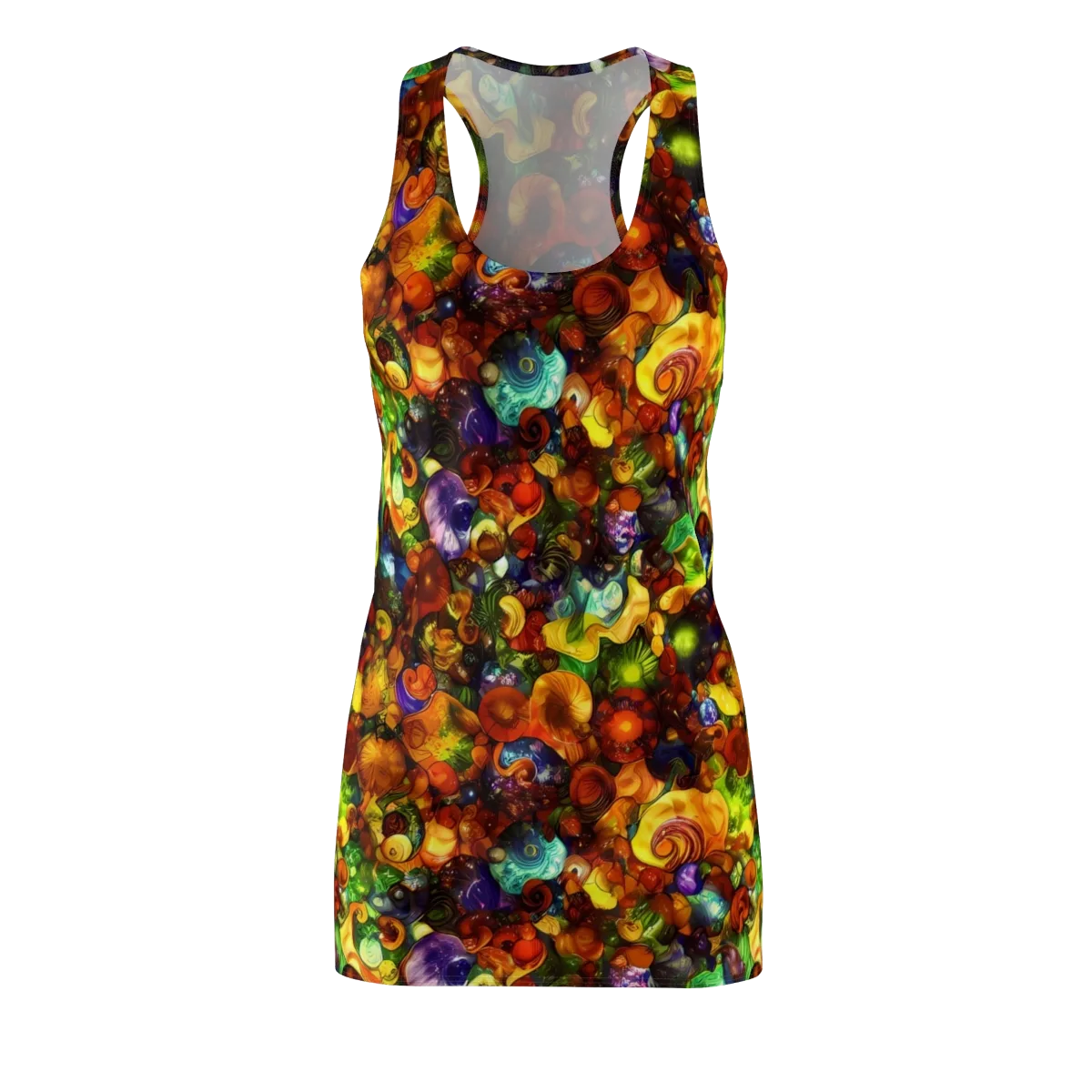 Spirals of Splendor on Racerback Dress — Front