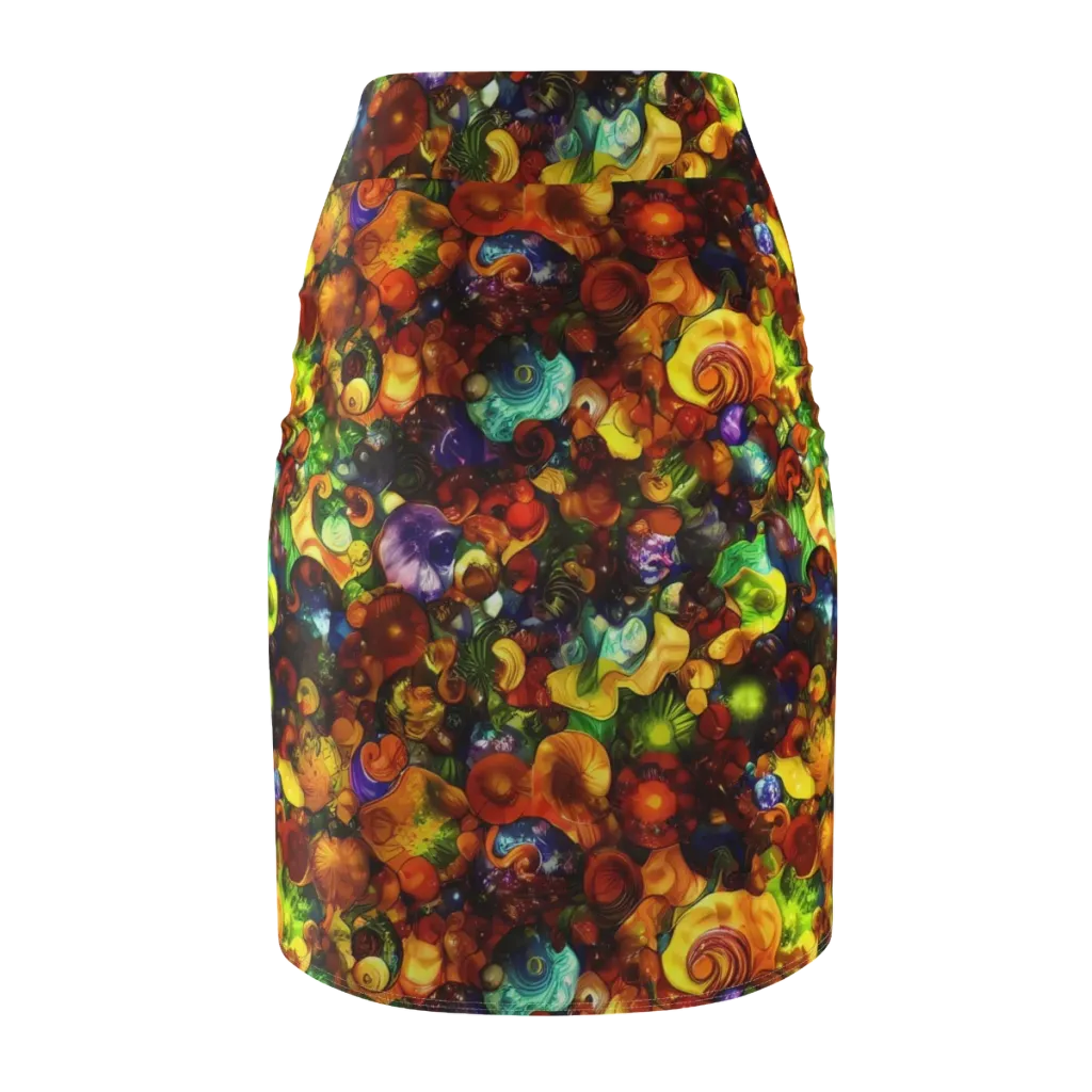 Spirals of Splendor on Pencil Skirt — Back