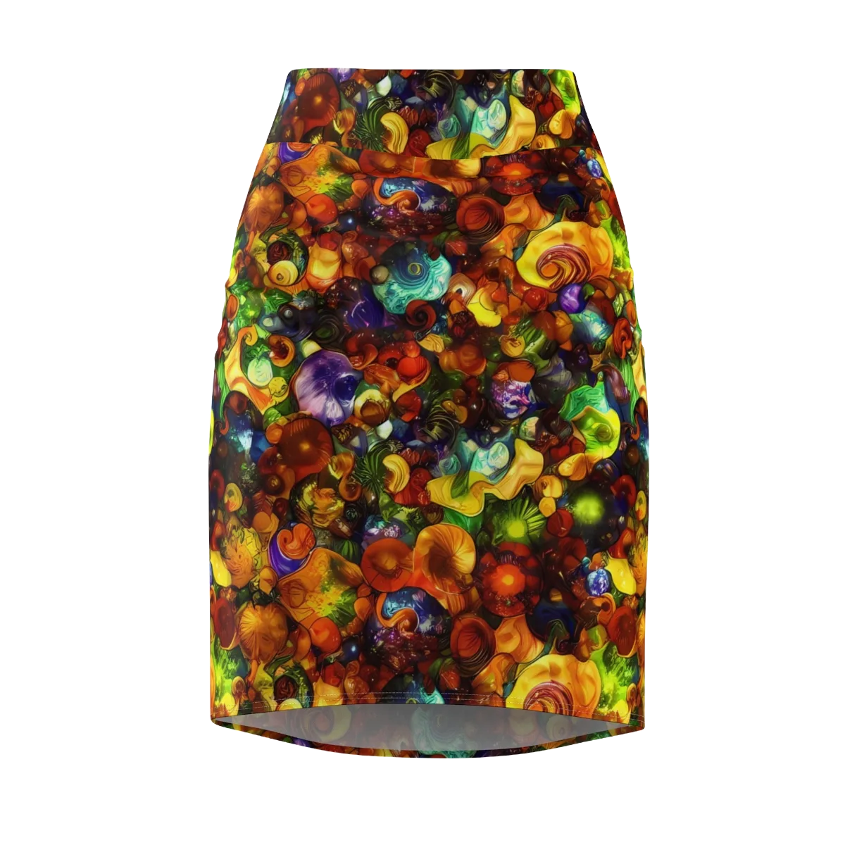 Spirals of Splendor on Pencil Skirt — Front