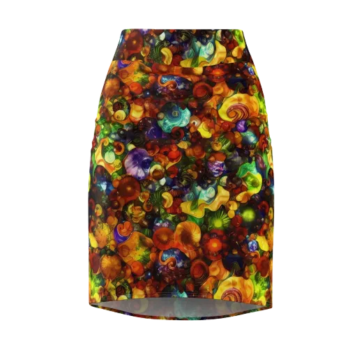 Spirals of Splendor on a Pencil Skirt