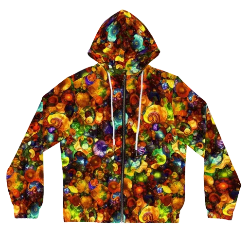Spirals of Splendor on a Women's Full-Zip Hoodie