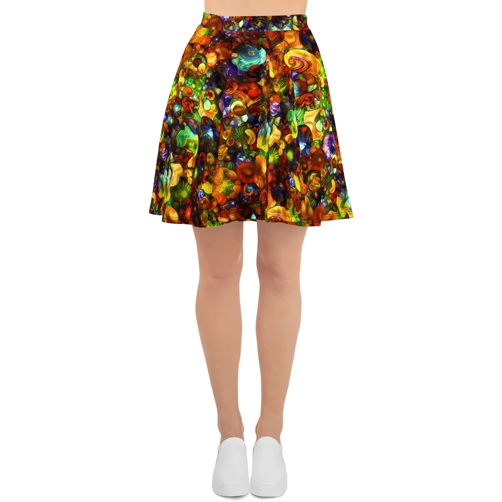 Spirals of Splendor on Skater Skirt — Front