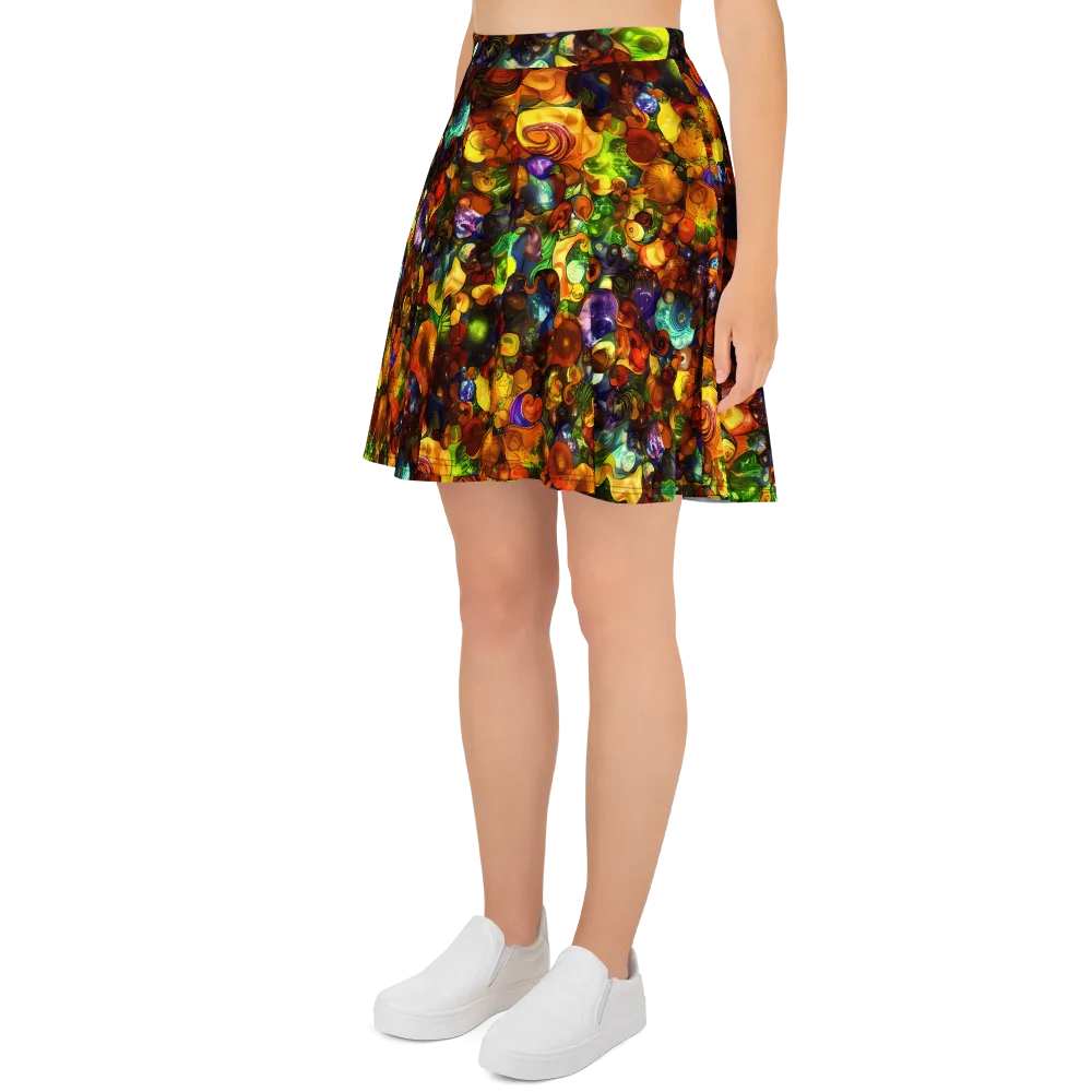 Spirals of Splendor on Skater Skirt — Left