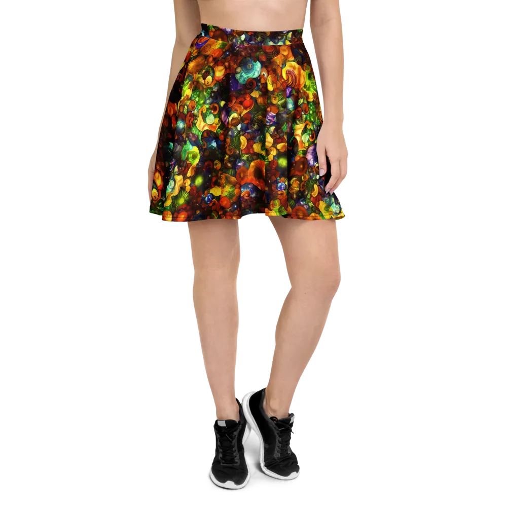 Spirals of Splendor on Skater Skirt — Front