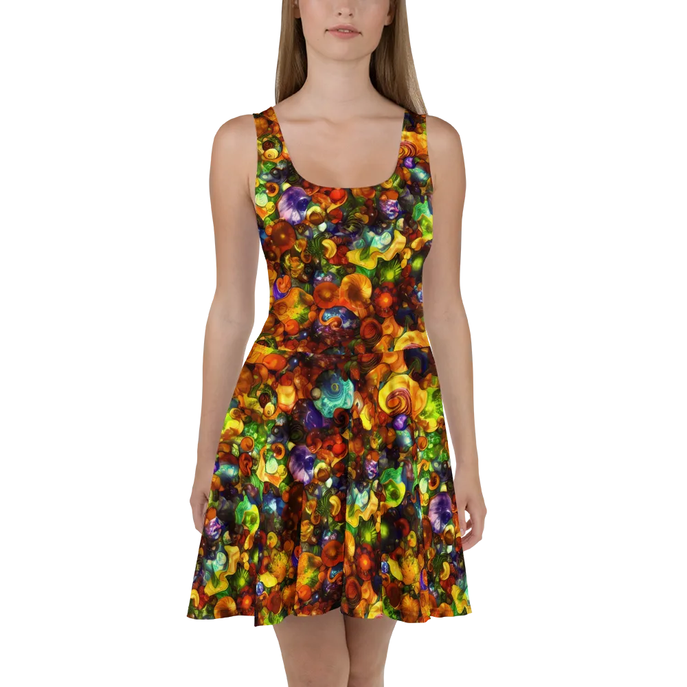 Spirals of Splendor on Skater Dress — Front