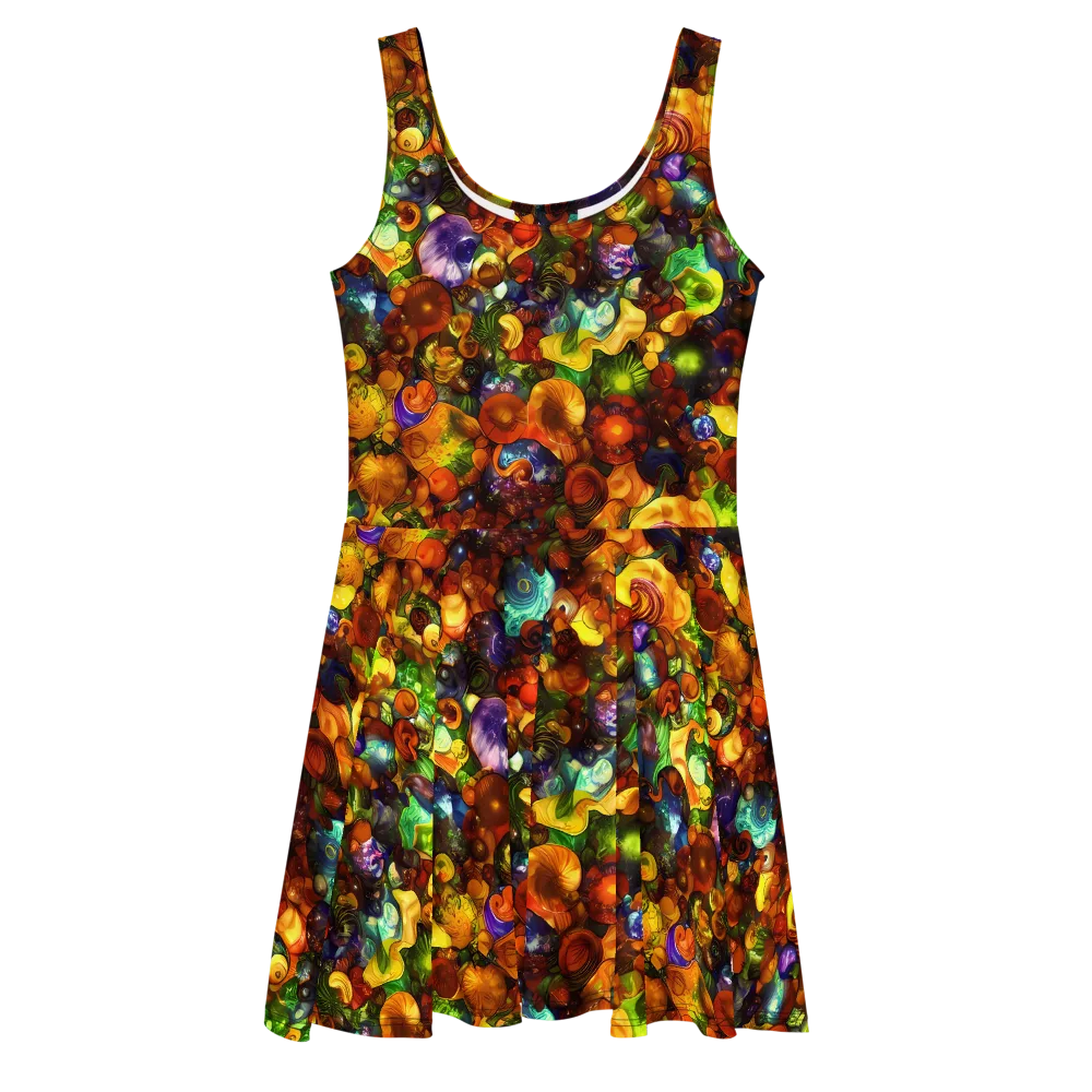 Spirals of Splendor on Skater Dress — Front