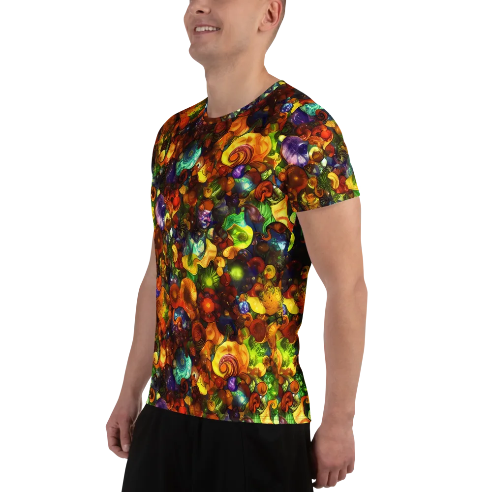 Spirals of Splendor on Men's Athletic T-Shirt — Left