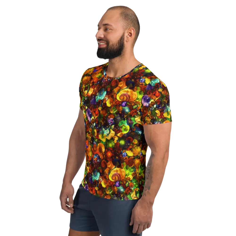 Spirals of Splendor on Men's Athletic T-Shirt — Left