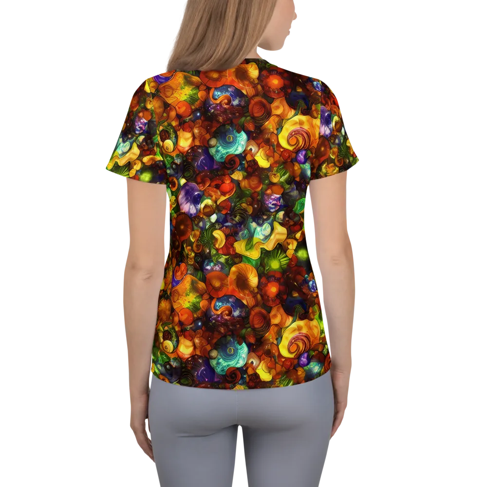 Spirals of Splendor on Women's Athletic T-Shirt — Back