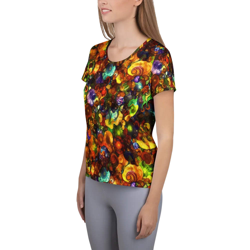 Spirals of Splendor on Women's Athletic T-Shirt — Left