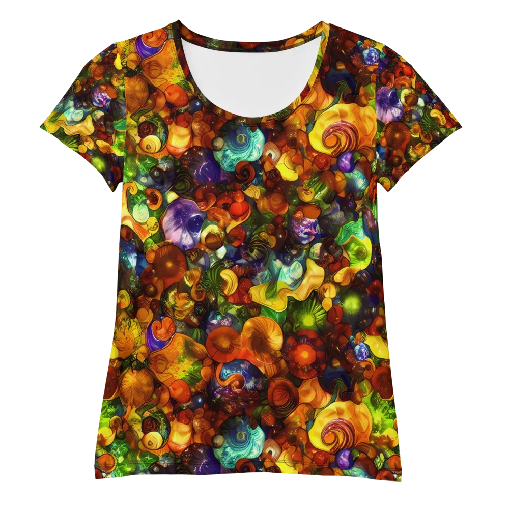 Spirals of Splendor on Women's Athletic T-Shirt — Front