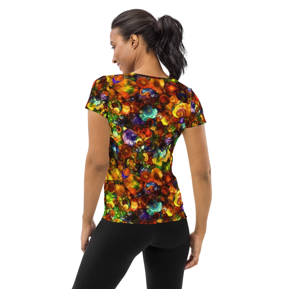 Spirals of Splendor on Women's Athletic T-Shirt — Back