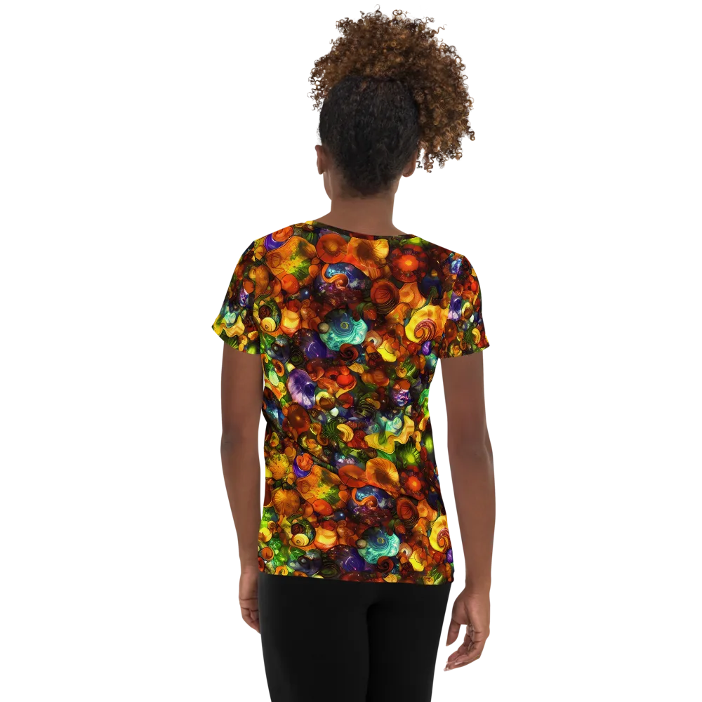 Spirals of Splendor on Women's Athletic T-Shirt — Back