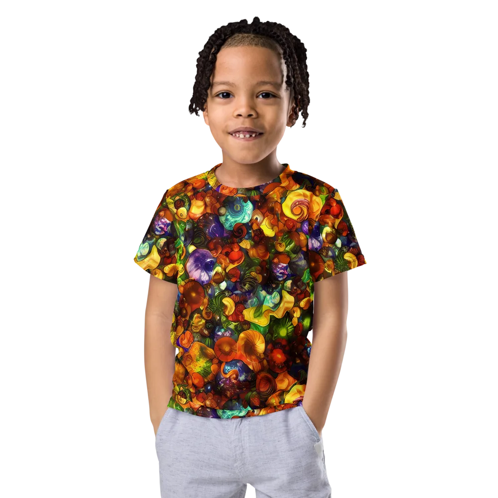Spirals of Splendor on Kids Crew Neck T-Shirt — Front