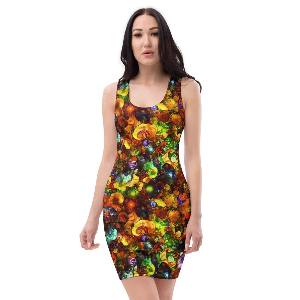 Spirals of Splendor on Bodycon Dress — Front