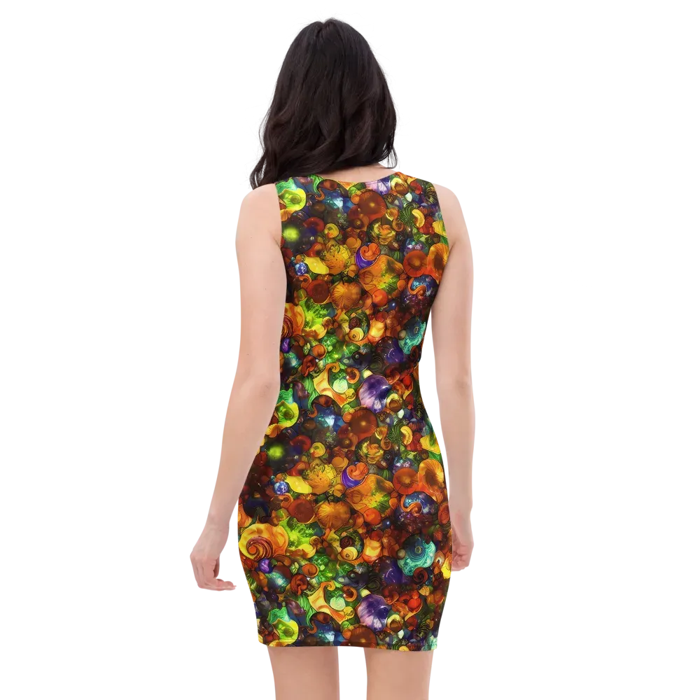 Spirals of Splendor on Bodycon Dress — Back