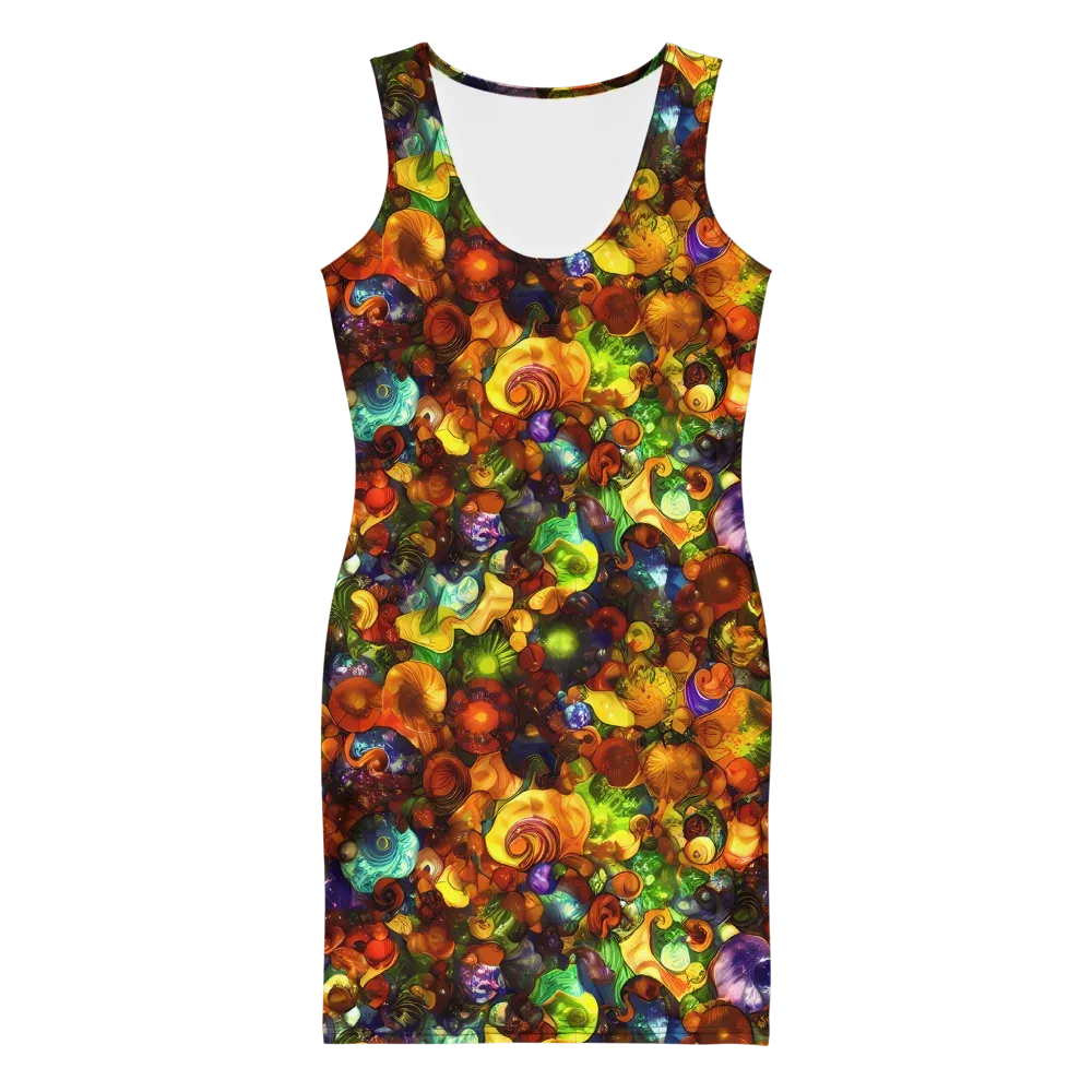 Spirals of Splendor on Bodycon Dress — Front