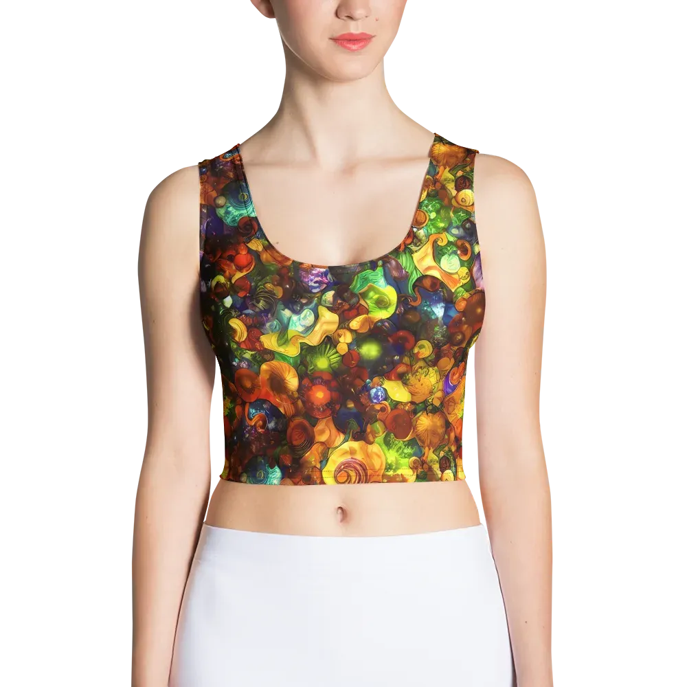 Spirals of Splendor on Crop Top — Front