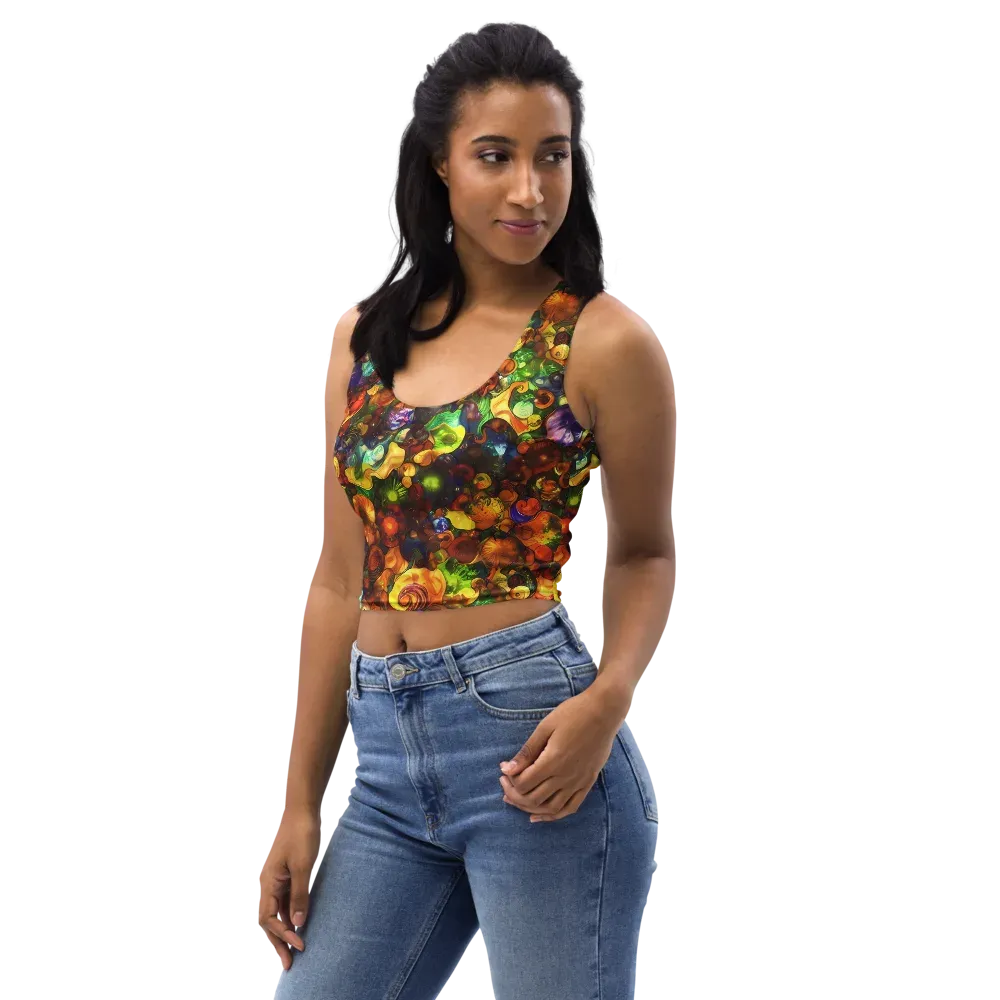 Spirals of Splendor on Crop Top — Left Front