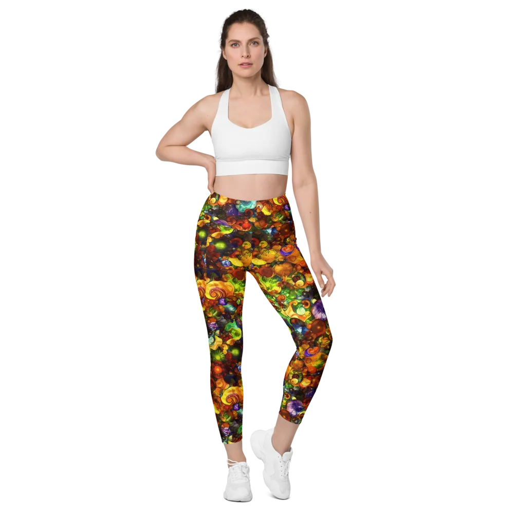 Spirals of Splendor on Leggings with Pockets — Front