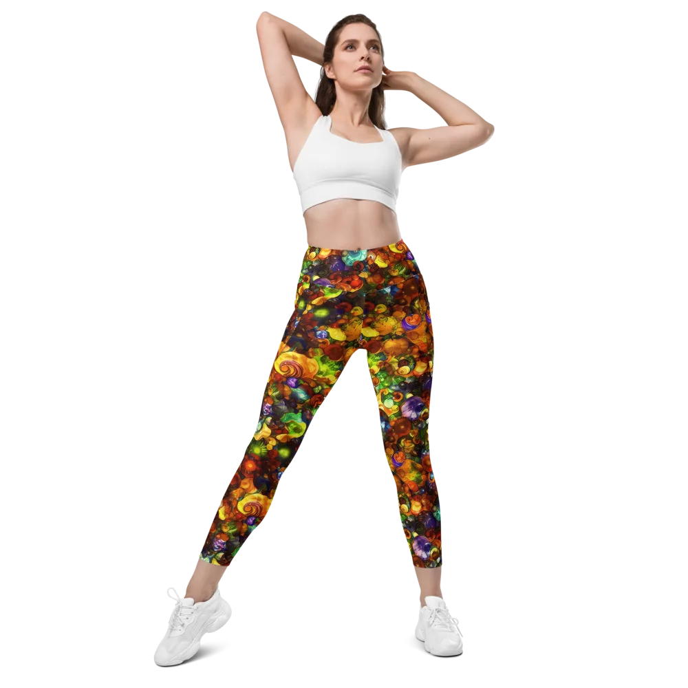 Spirals of Splendor on Leggings with Pockets — Front