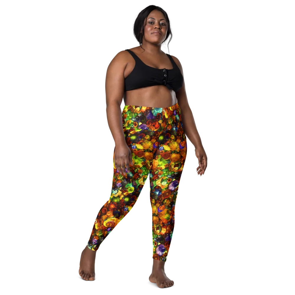 Spirals of Splendor on Leggings with Pockets — Front