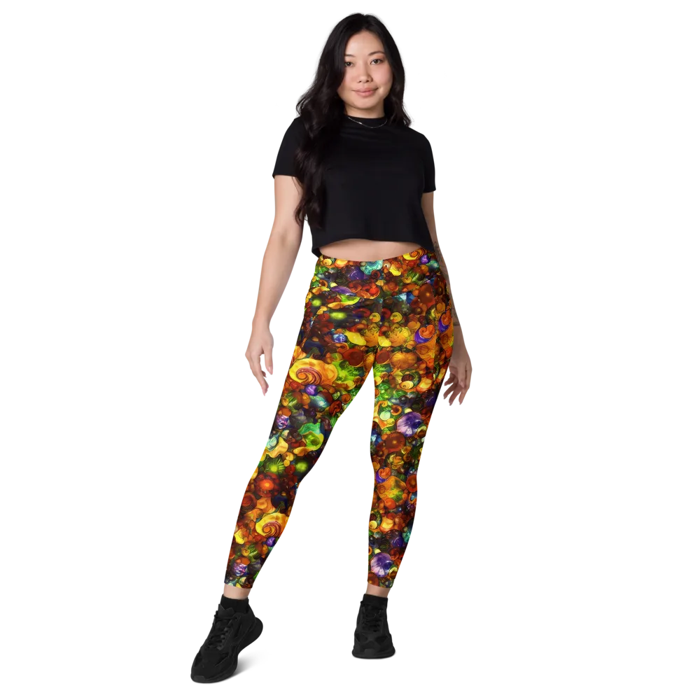 Spirals of Splendor on Leggings with Pockets — Front