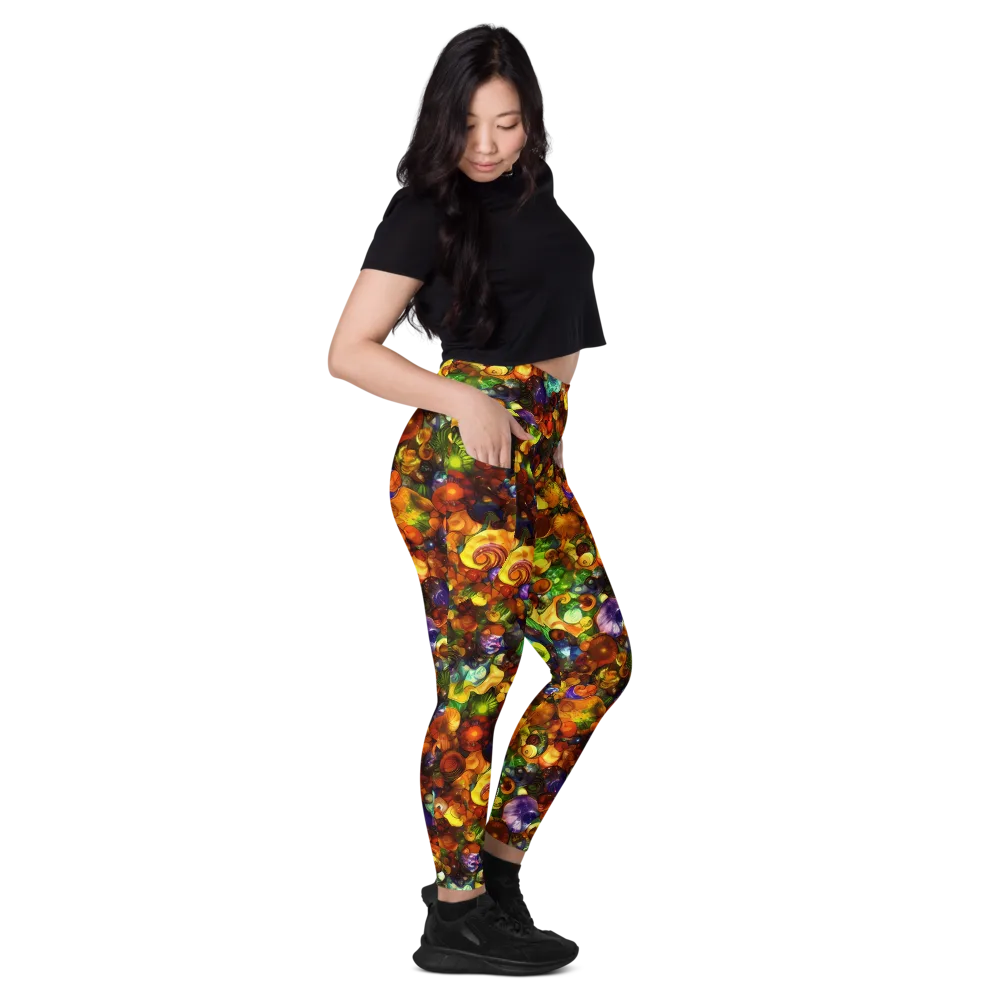 Spirals of Splendor on Leggings with Pockets — Right