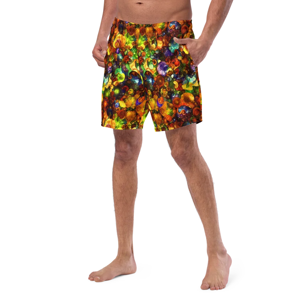 Spirals of Splendor on Swim Trunks — Left Front