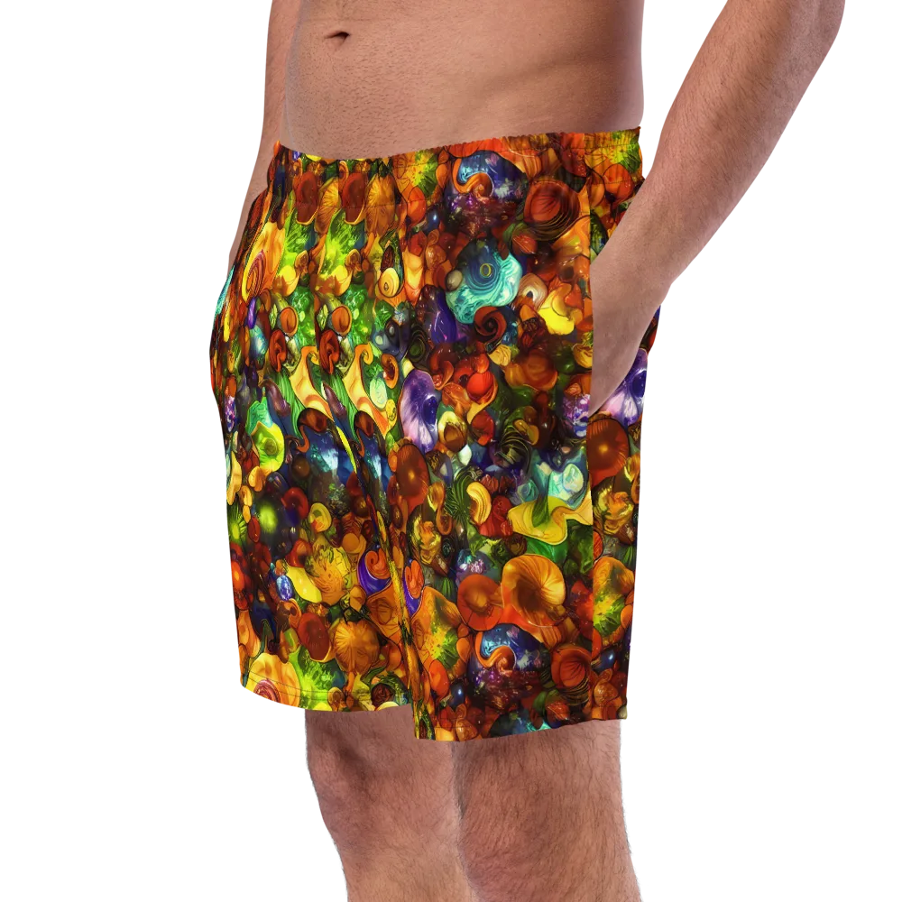 Spirals of Splendor on Swim Trunks — Left Front