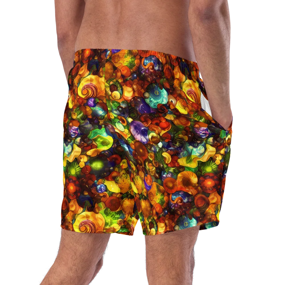 Spirals of Splendor on Swim Trunks — Right Back