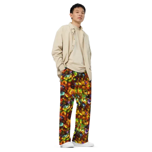 Spirals of Splendor on a Wide-Leg Pants