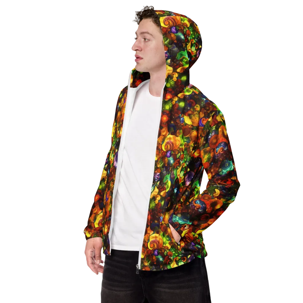 Spirals of Splendor on Men's Windbreaker — Left Front