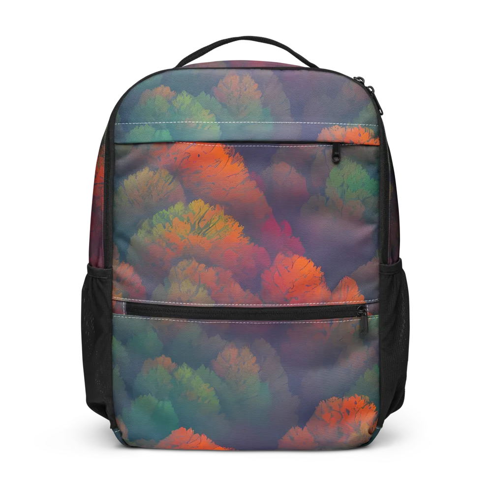 Flame-Kissed Foliage on Utility Backpack — Front