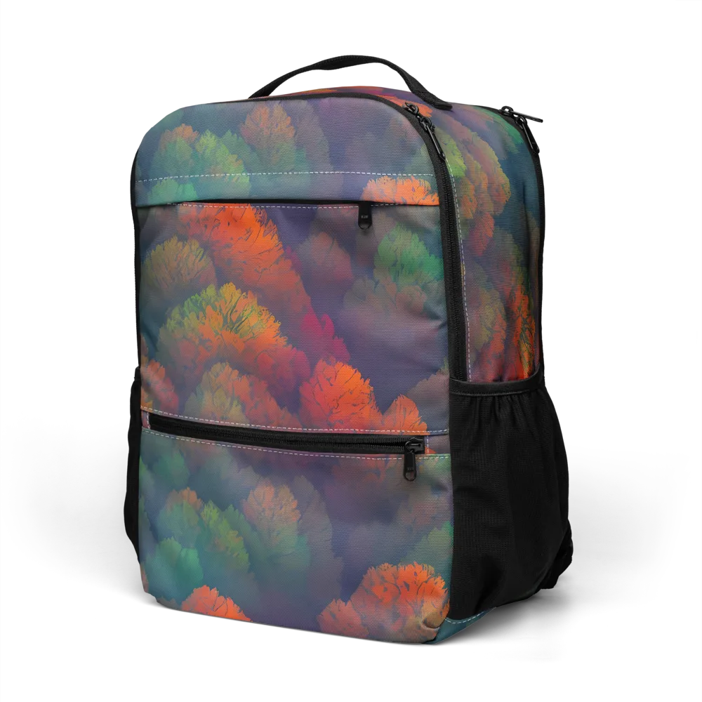 Flame-Kissed Foliage on Utility Backpack — Left Front