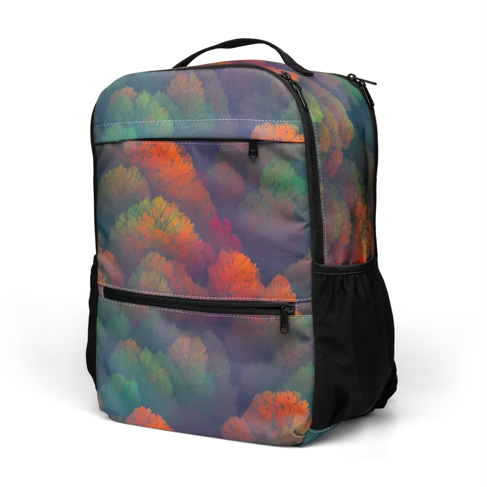 Flame-Kissed Foliage on Utility Backpack — Left Front